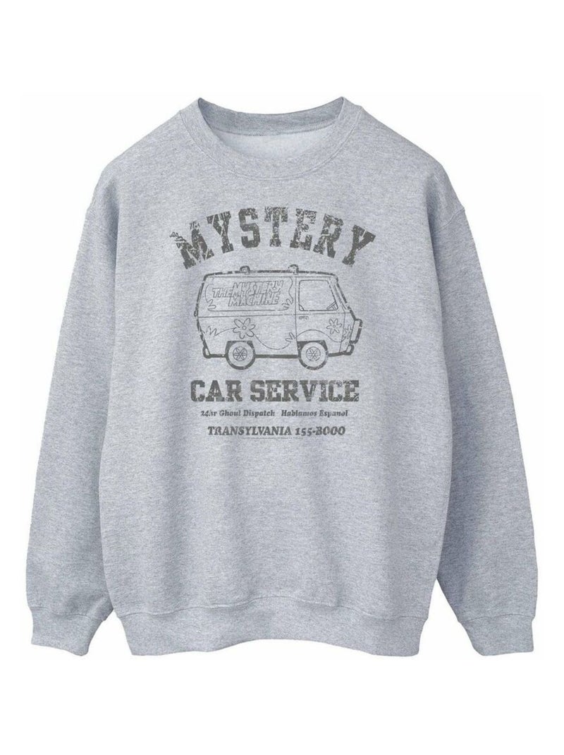 Scooby Doo - Sweat MYSTERY CAR SERVICE Gris chiné - Kiabi
