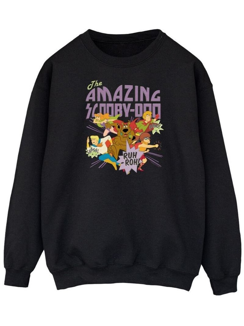 Scooby Doo - Sweat THE AMAZING SCOOBY Noir - Kiabi