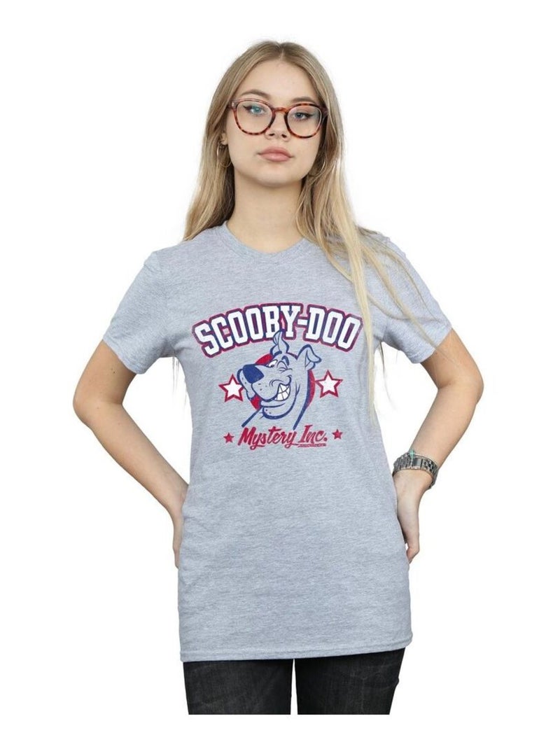 Scooby Doo - T-shirt COLLEGIATE Gris chiné - Kiabi