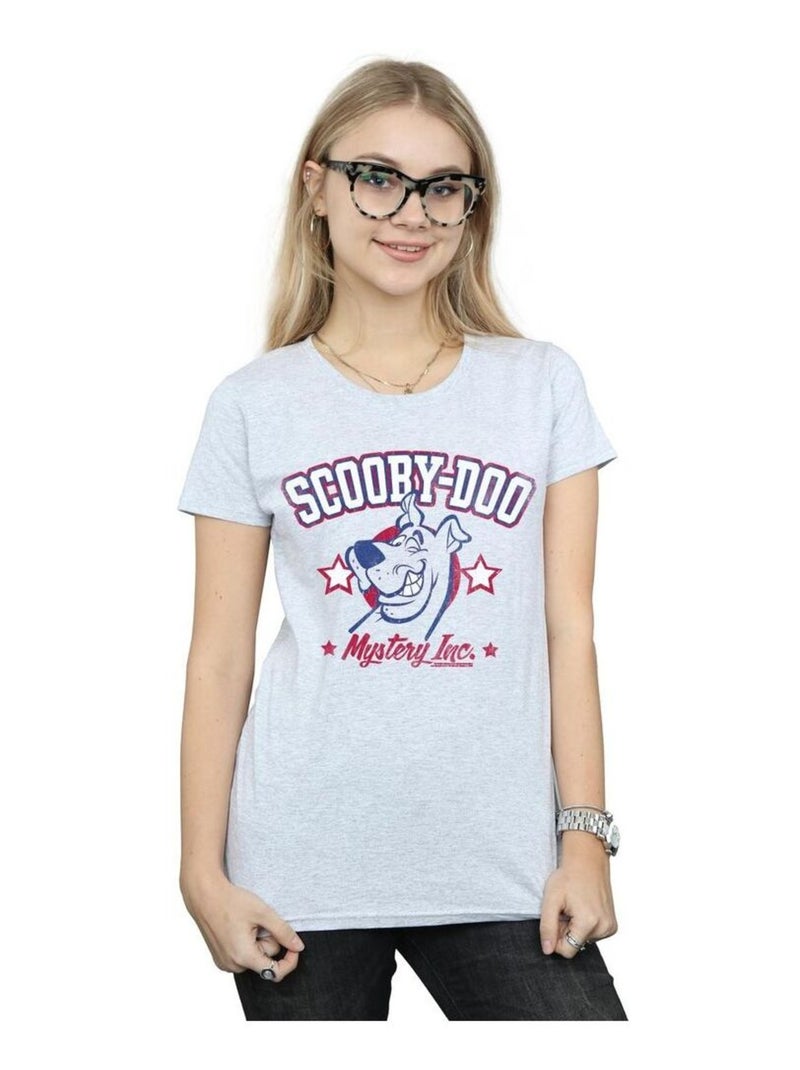 Scooby Doo - T-shirt COLLEGIATE Gris chiné - Kiabi