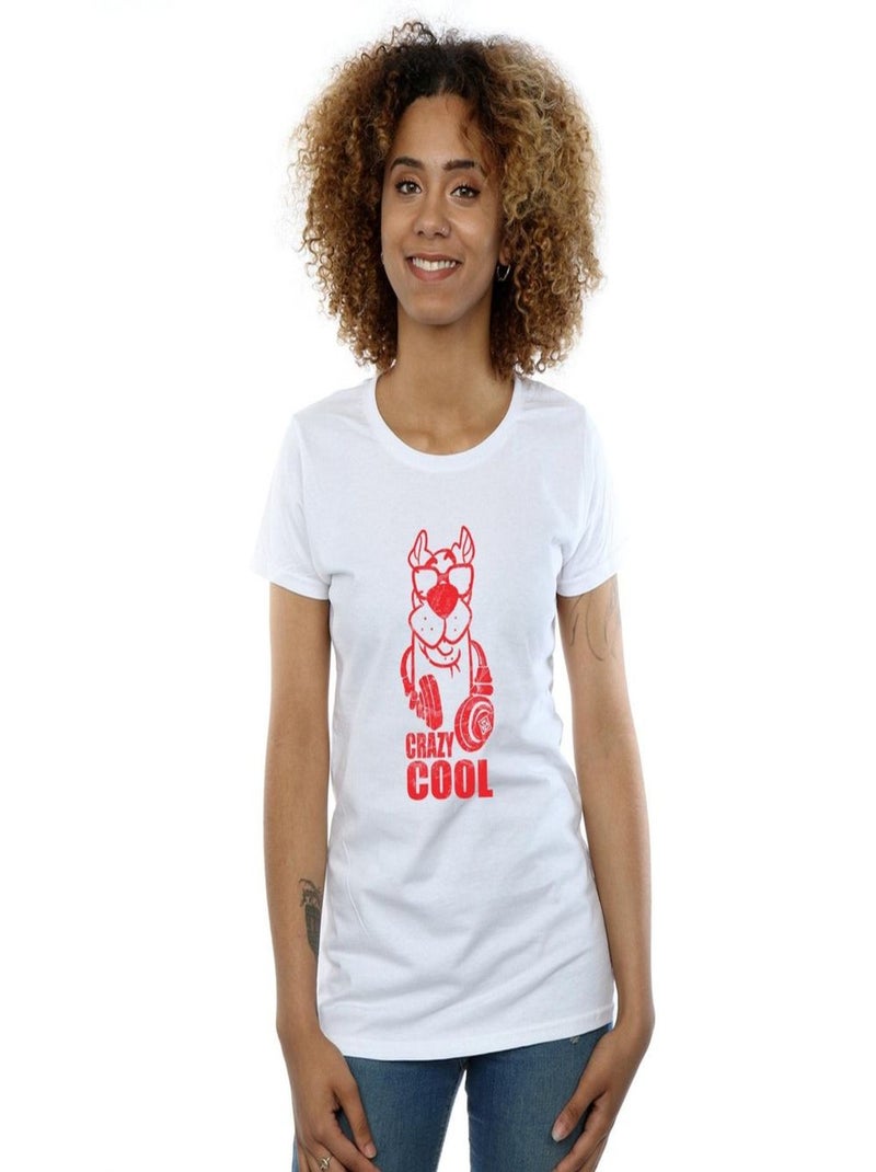 Scooby Doo - T-shirt CRAZY COOL Blanc - Kiabi