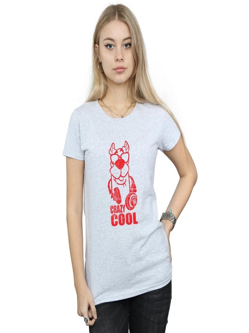 Scooby Doo - T-shirt CRAZY COOL Gris chiné - Kiabi