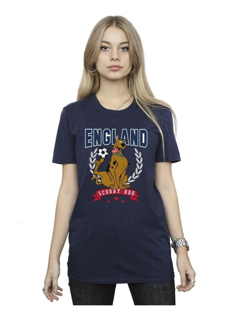 Scooby Doo - T-shirt ENGLAND FOOTBALL Bleu marine - Kiabi