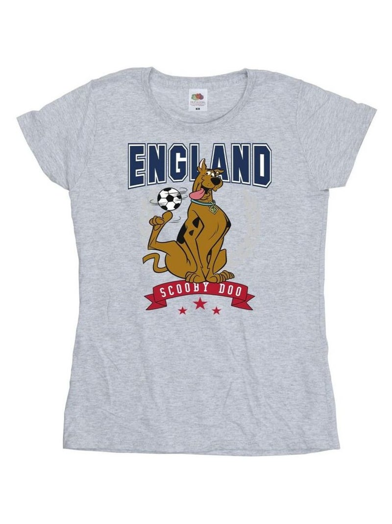 Scooby Doo - T-shirt ENGLAND FOOTBALL Gris chiné - Kiabi