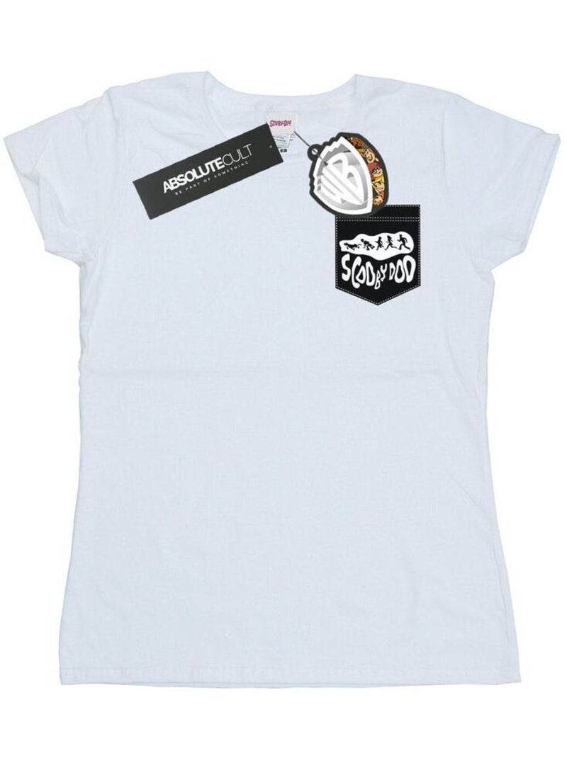 Scooby Doo - T-shirt FAUX POCKET Blanc - Kiabi