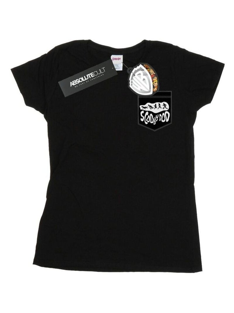 Scooby Doo - T-shirt FAUX POCKET Noir - Kiabi