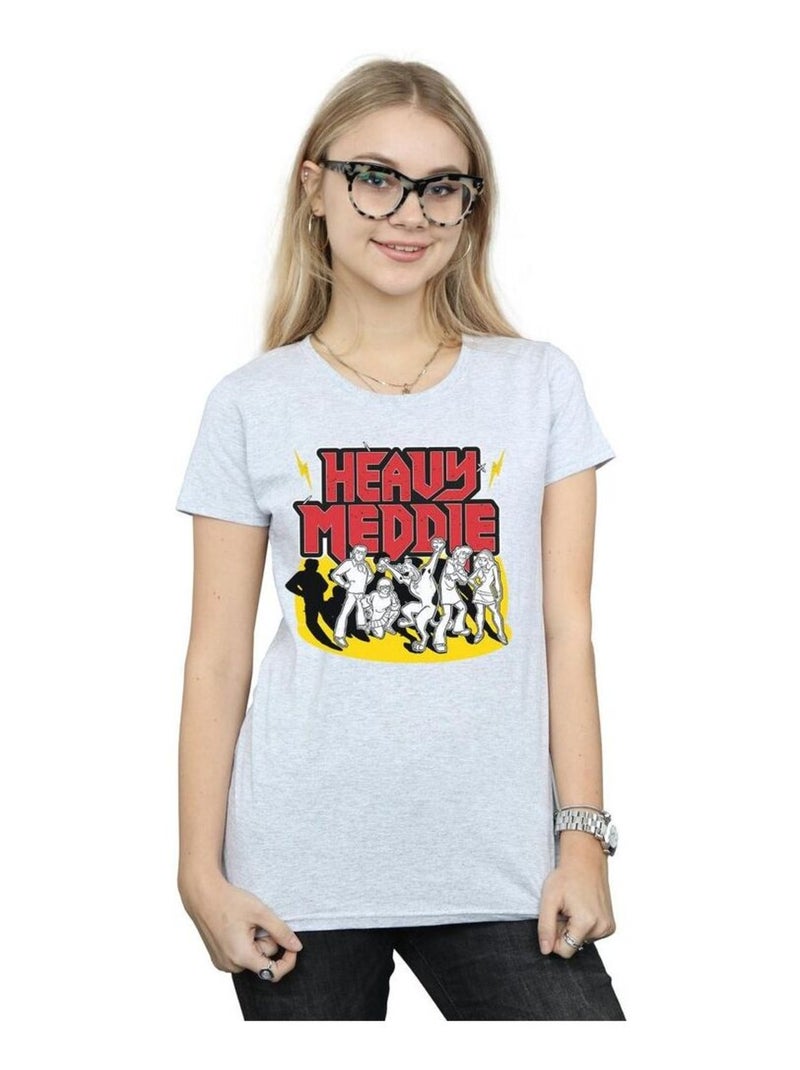 Scooby Doo - T-shirt HEAVY MEDDLE Gris chiné - Kiabi