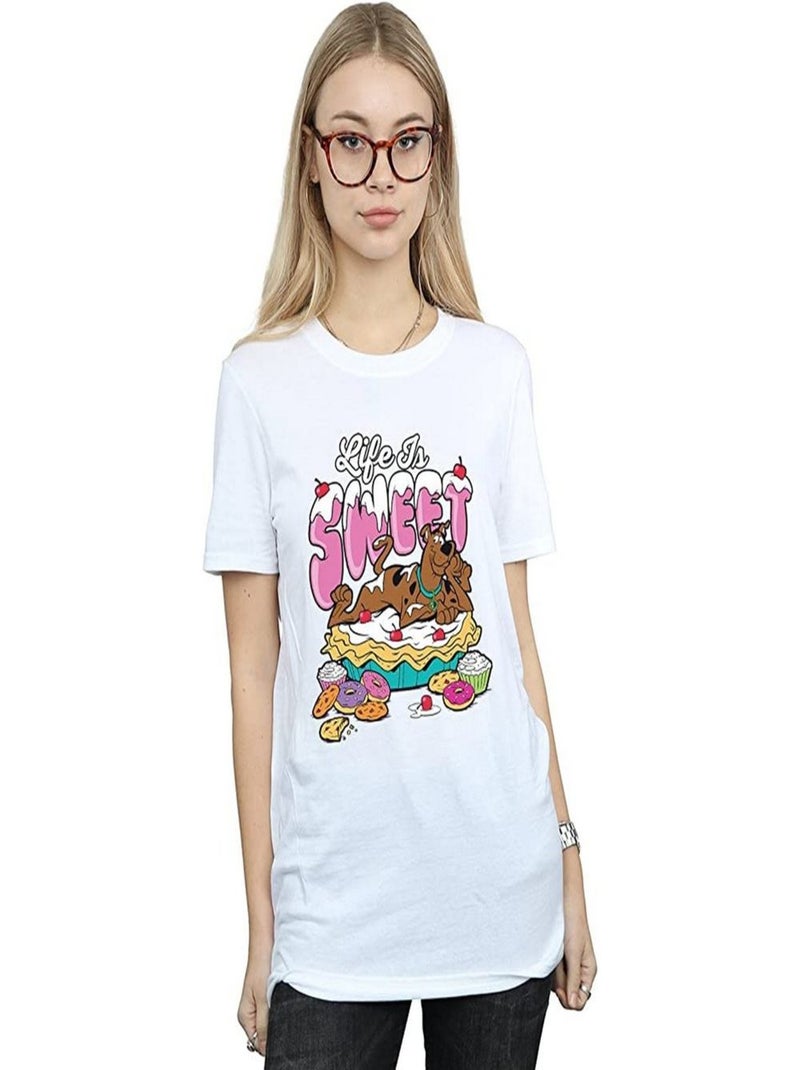 Scooby Doo - T-shirt LIFE IS SWEET Blanc - Kiabi