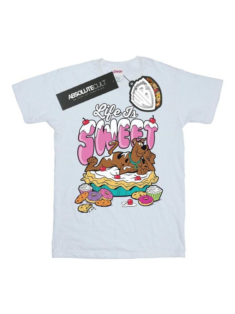 Scooby-Doo - T-shirt LIFE IS SWEET (Scooby-Doo) Blanc - Kiabi
