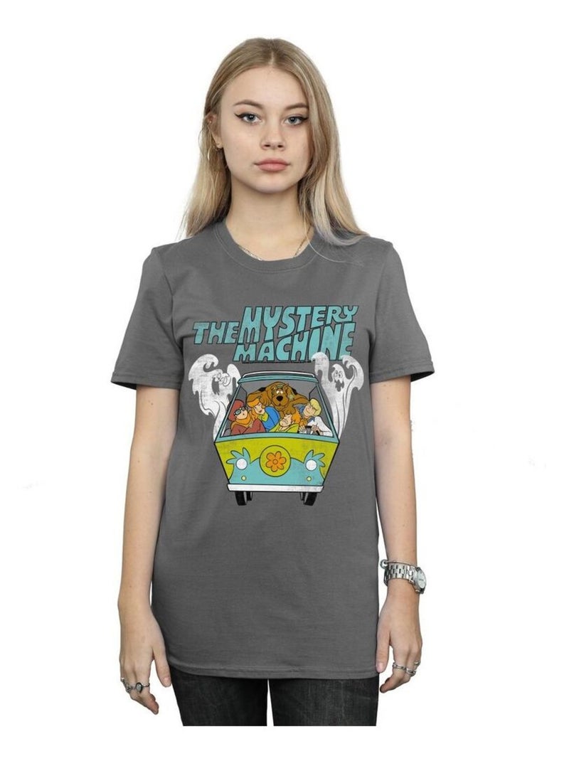 Scooby Doo - T-shirt MYSTERY MACHINE Gris Noir - Kiabi