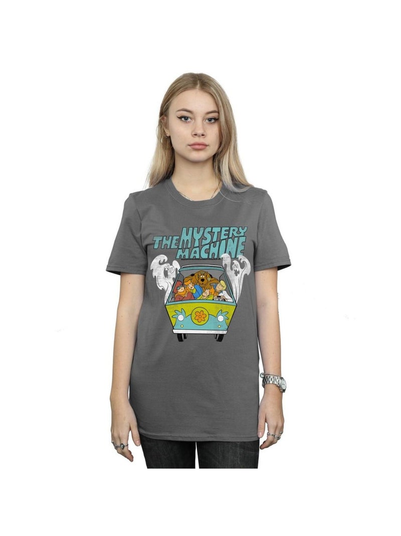 Scooby Doo - T-shirt MYSTERY MACHINE Gris Noir - Kiabi