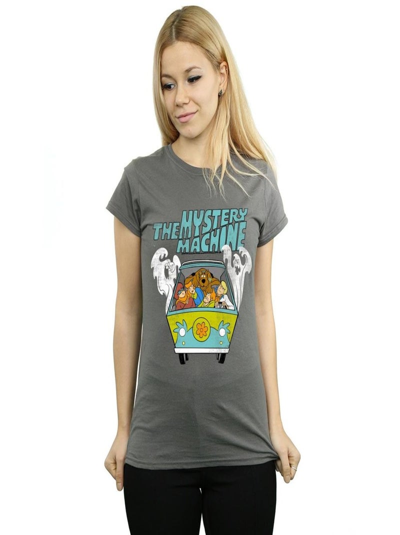 Scooby Doo - T-shirt MYSTERY MACHINE Gris Noir - Kiabi