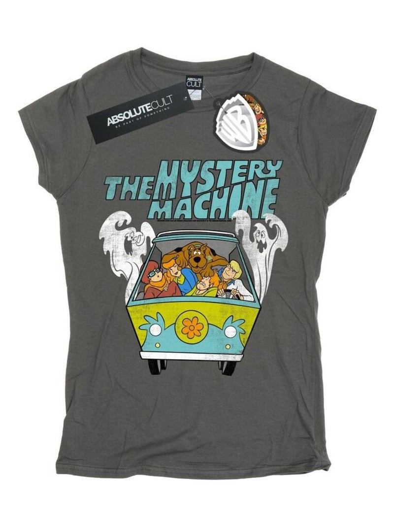 Scooby Doo - T-shirt MYSTERY MACHINE Gris Noir - Kiabi