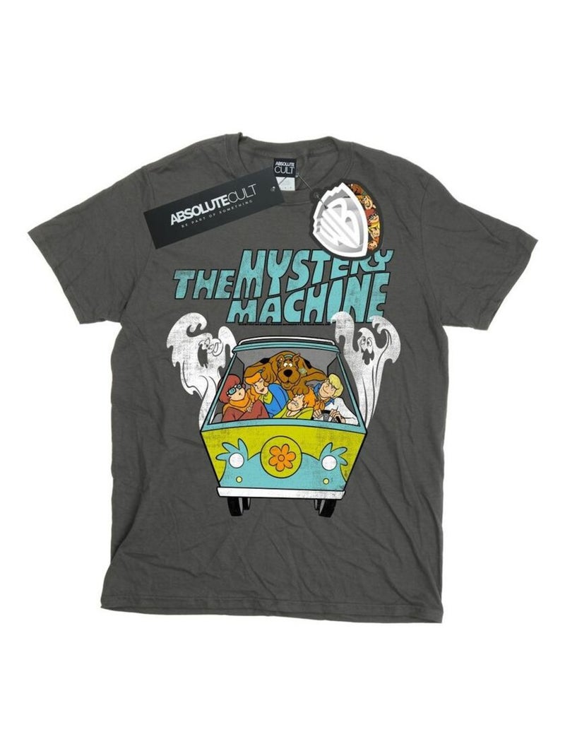 Scooby Doo - T-shirt MYSTERY MACHINE Gris Noir - Kiabi
