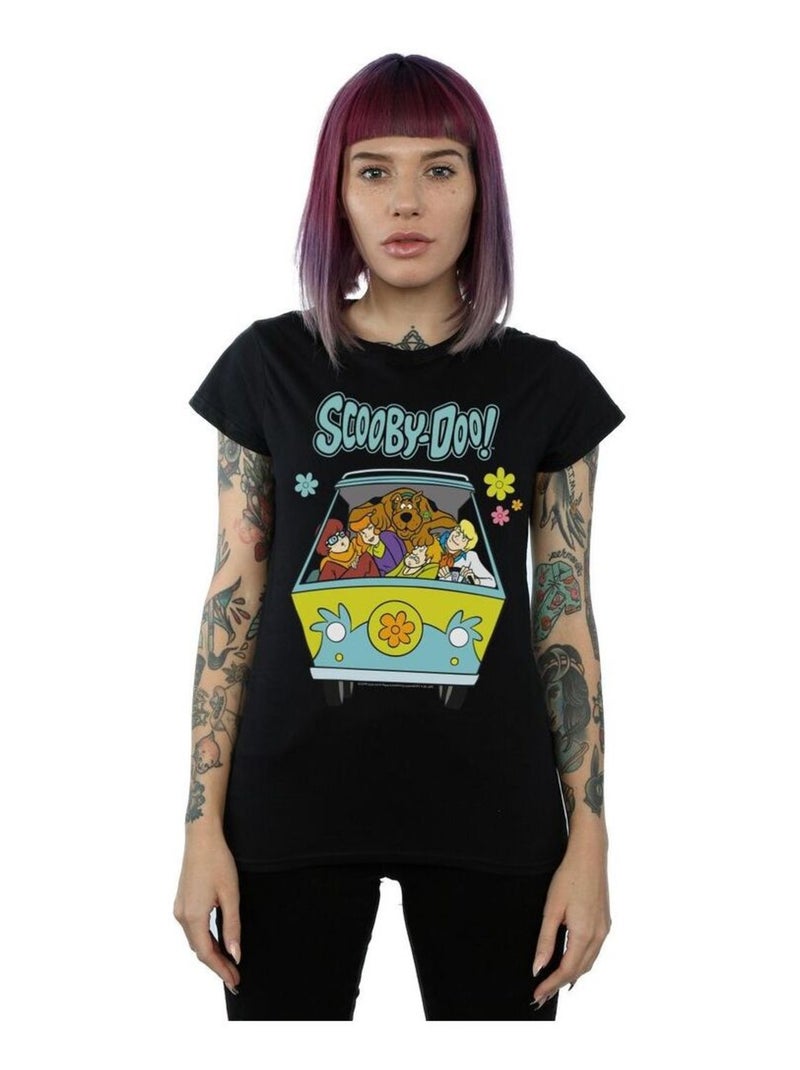 Scooby Doo - T-shirt MYSTERY MACHINE Noir - Kiabi