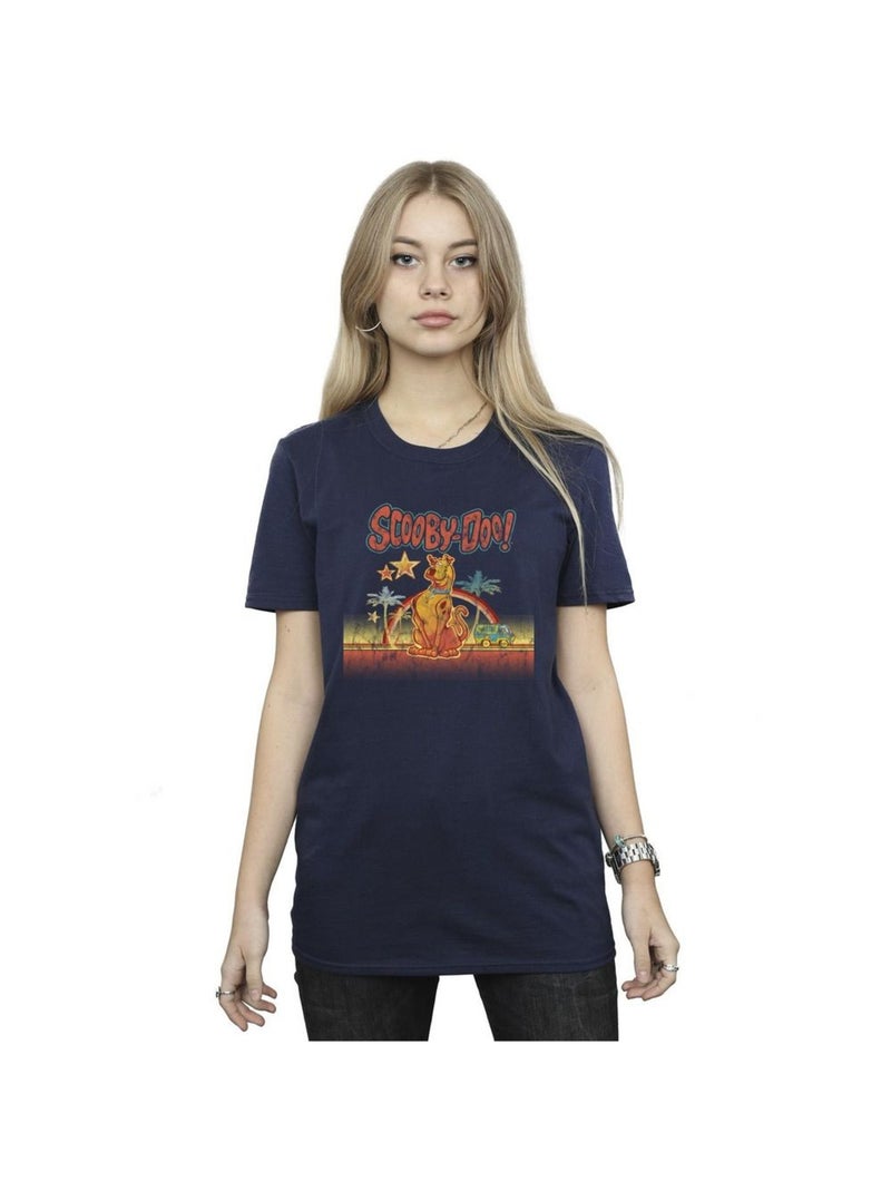 Scooby Doo - T-shirt PALM TREES Bleu marine - Kiabi