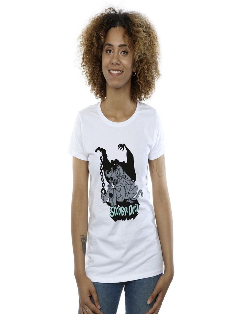 Scooby Doo - T-shirt SCARED JUMP Blanc - Kiabi
