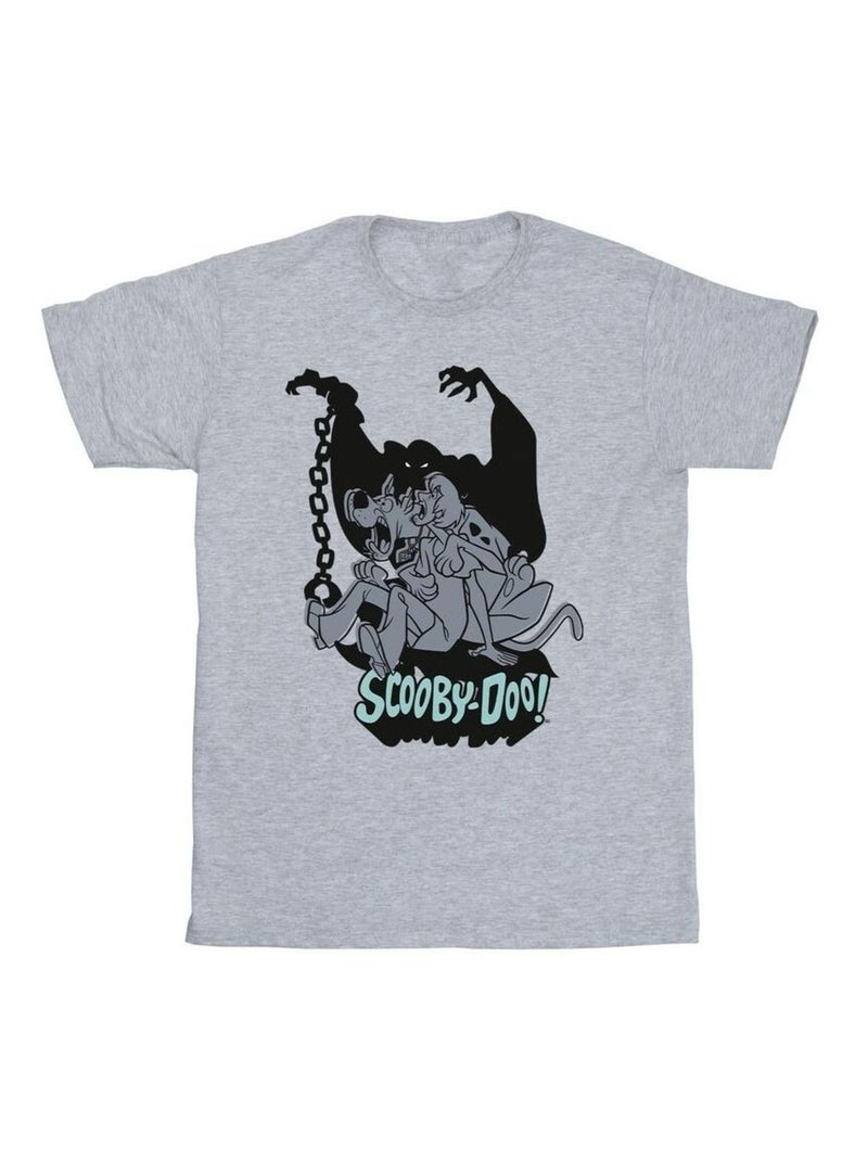 Scooby-Doo - T-shirt SCARED JUMP Gris chiné - Kiabi