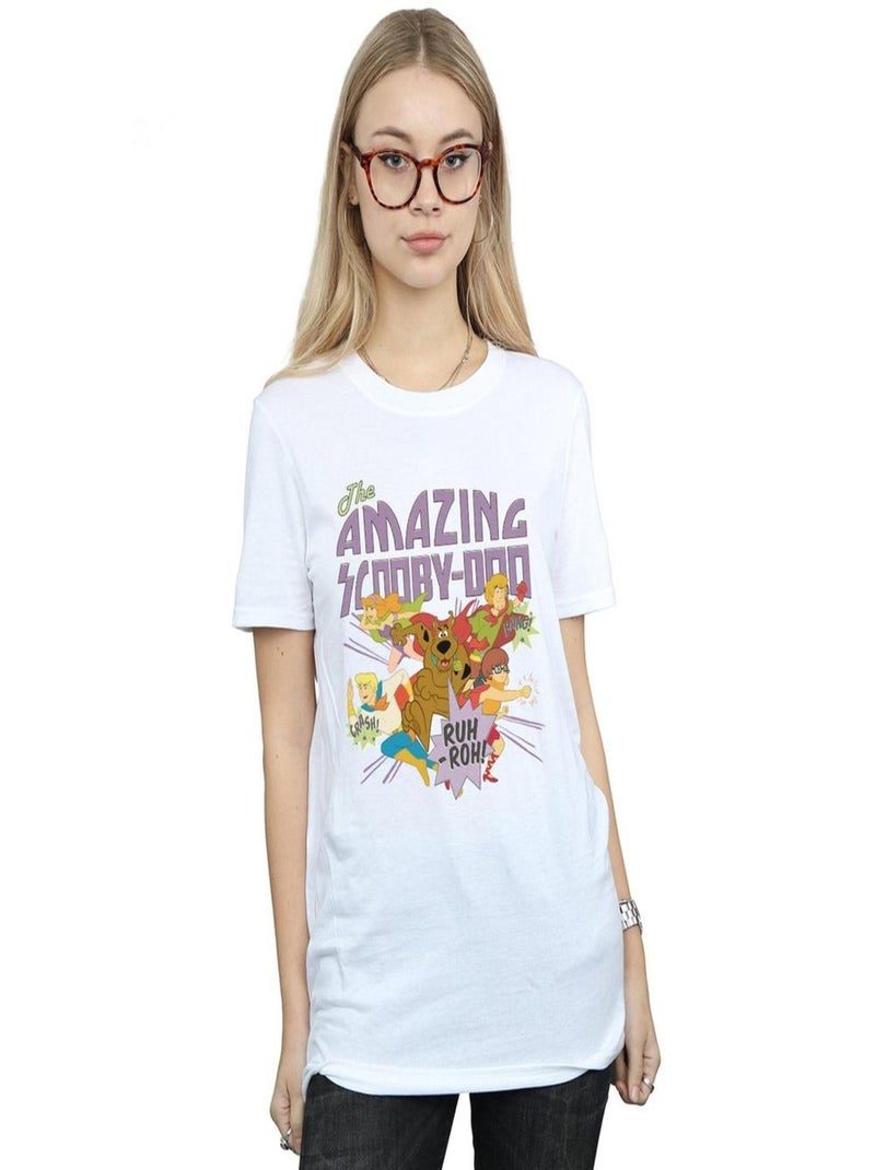 Scooby Doo - T-shirt THE AMAZING Blanc - Kiabi