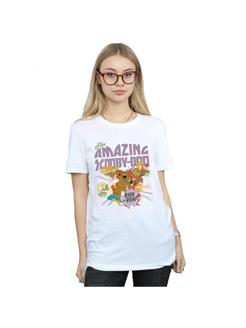 Scooby Doo - T-shirt THE AMAZING Blanc - Kiabi