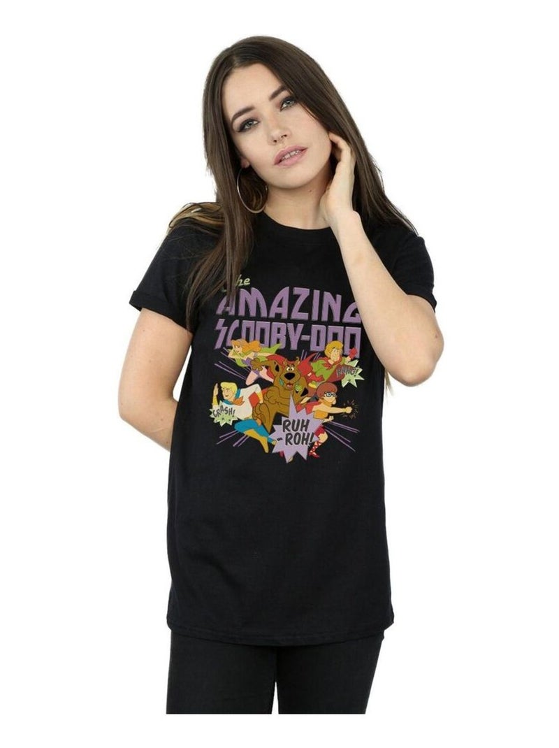 Scooby Doo - T-shirt THE AMAZING Noir - Kiabi
