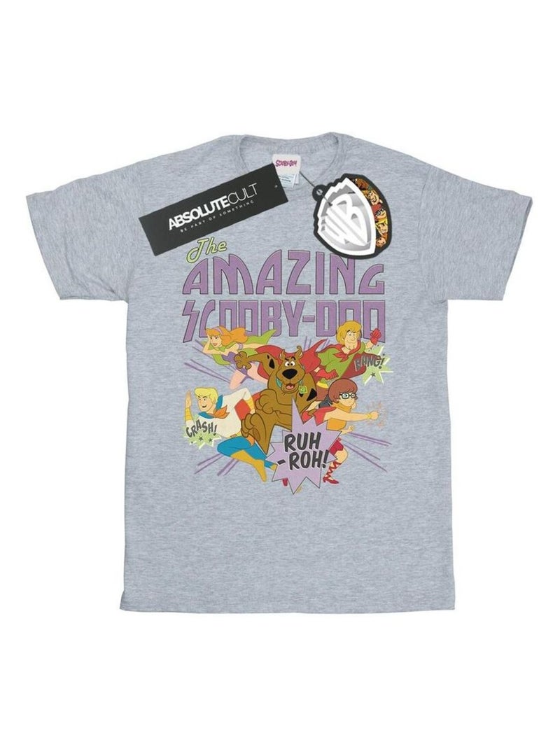 Scooby-Doo - T-shirt THE AMAZING SCOOBY Gris chiné - Kiabi