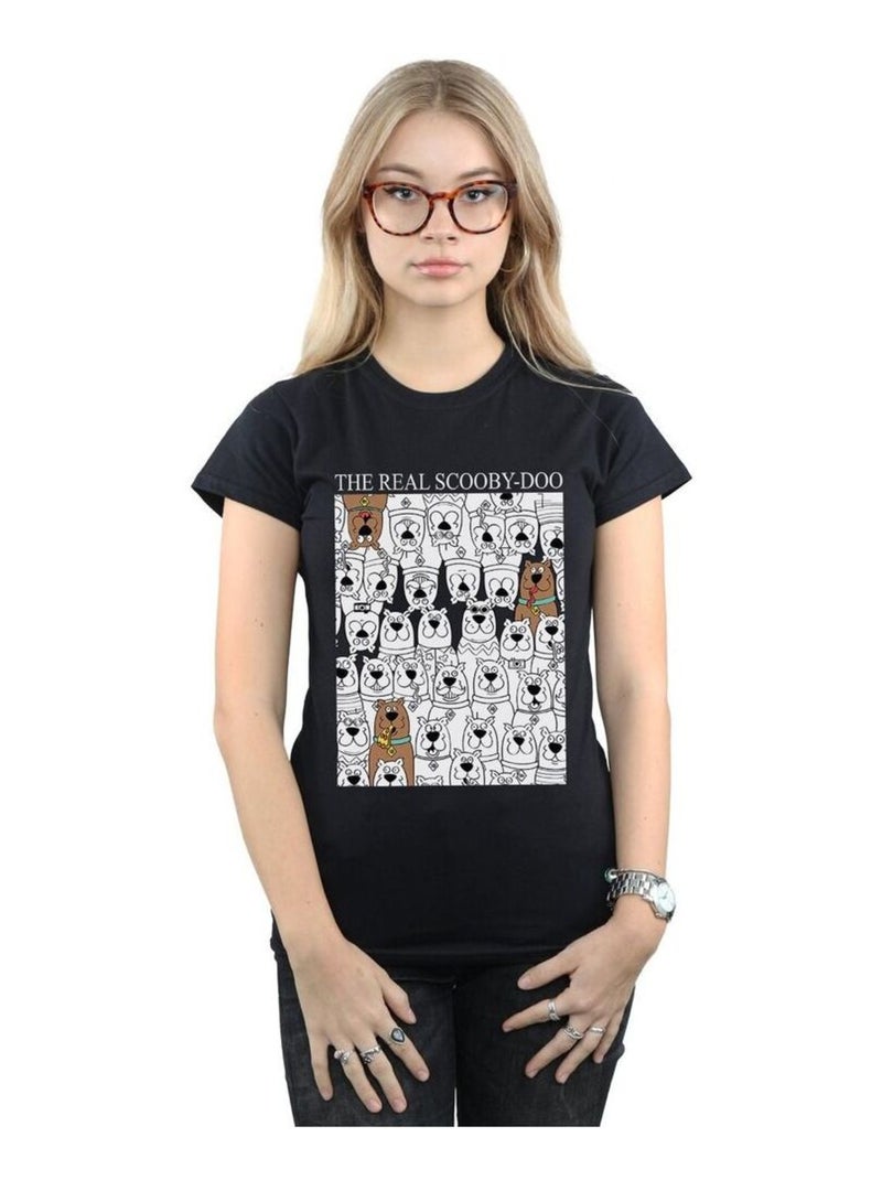 Scooby Doo - T-shirt THE REAL SCOOBY DOO Noir - Kiabi