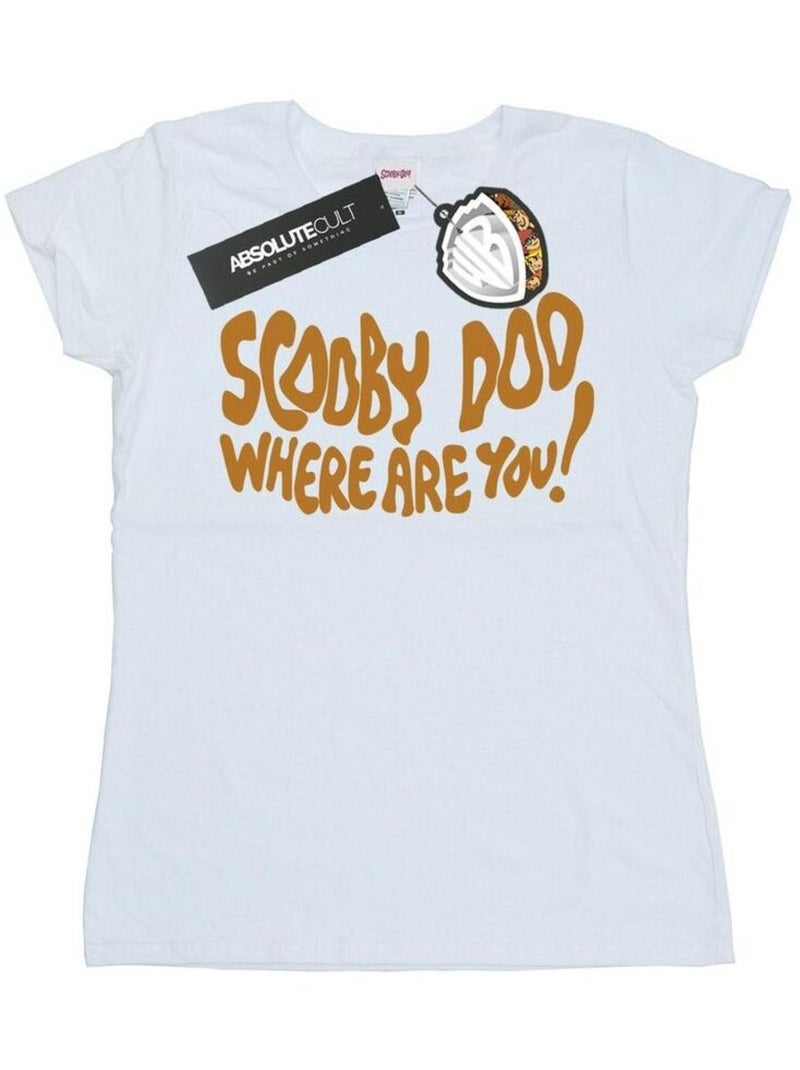Scooby Doo - T-shirt WHERE ARE YOU Blanc - Kiabi
