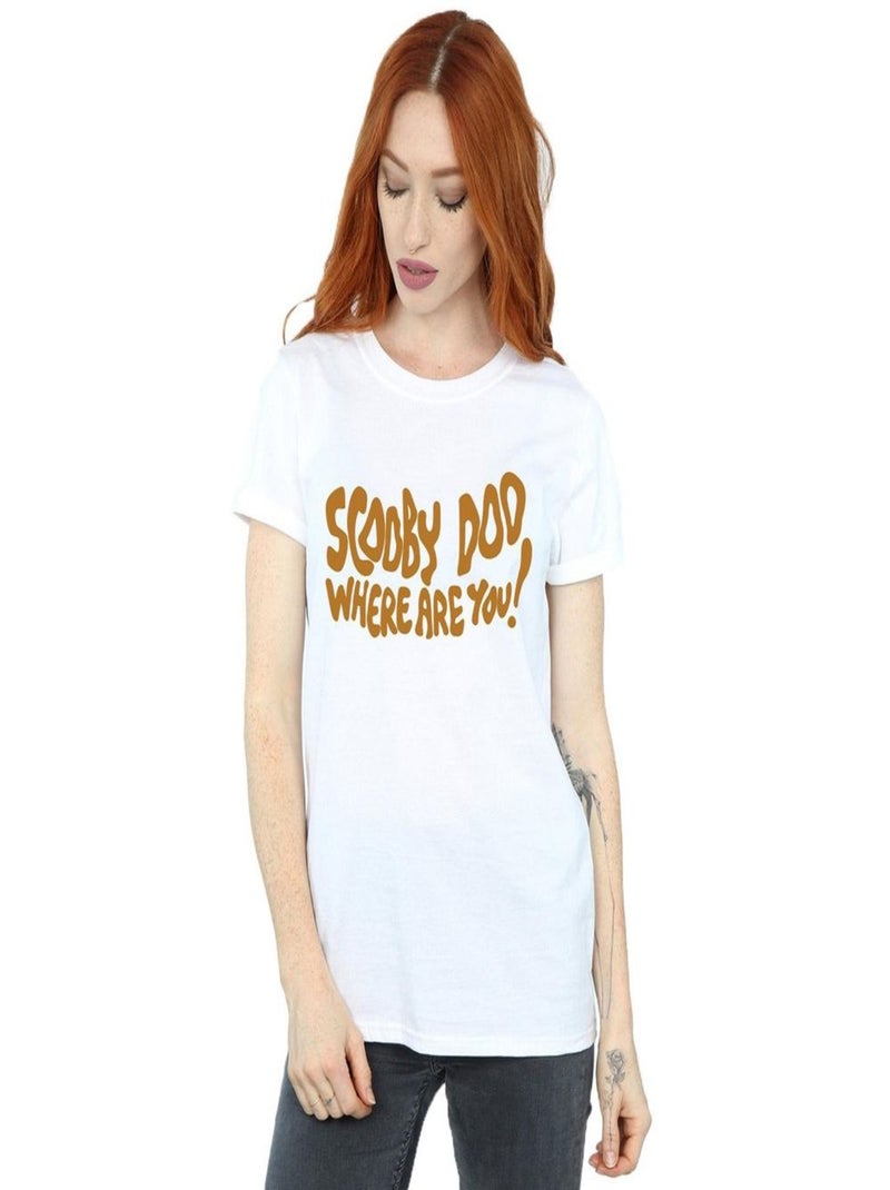 Scooby Doo - T-shirt WHERE ARE YOU Blanc - Kiabi