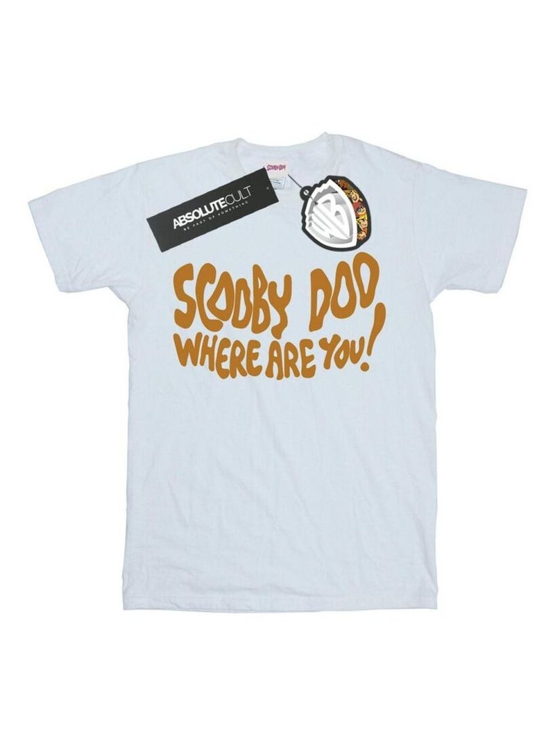 Scooby Doo - T-shirt WHERE ARE YOU Blanc - Kiabi