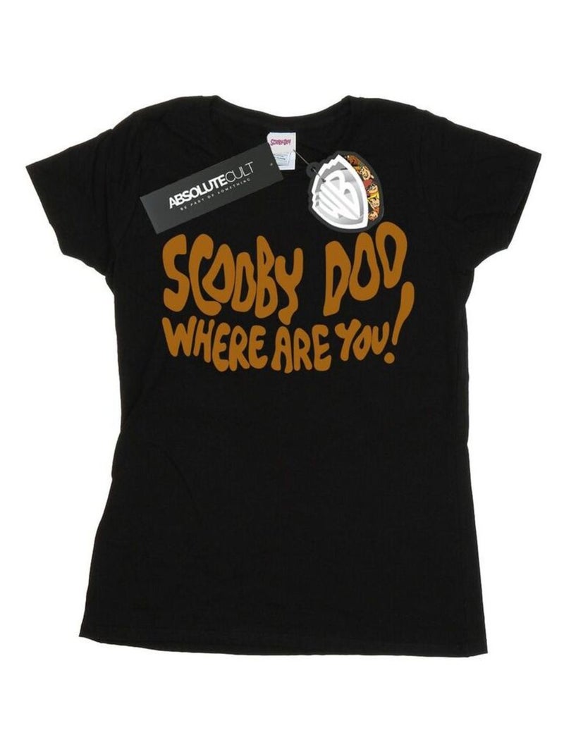 Scooby Doo - T-shirt WHERE ARE YOU Noir - Kiabi