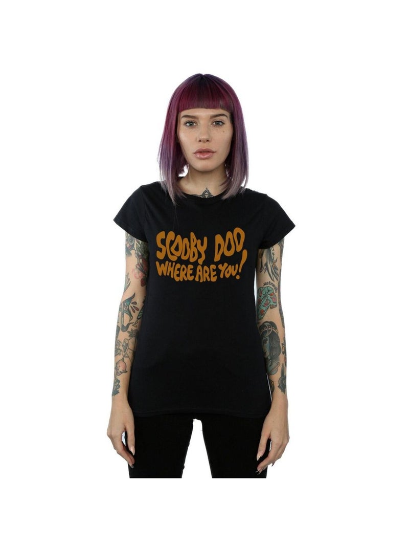 Scooby Doo - T-shirt WHERE ARE YOU Noir - Kiabi