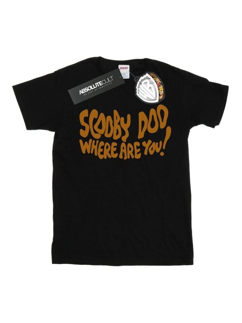 Scooby Doo - T-shirt WHERE ARE YOU Noir - Kiabi