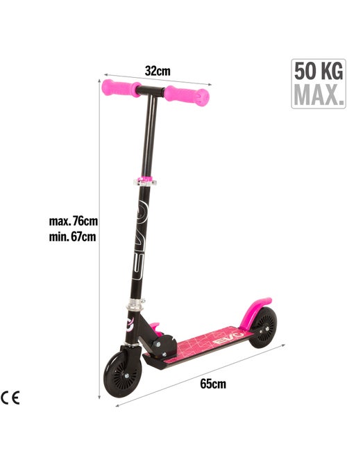 Scooter 2 roues pliable et ajustable evo - Kiabi