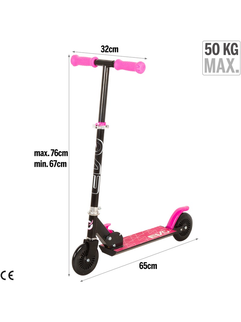 Scooter 2 roues pliable et ajustable evo Rose - Kiabi