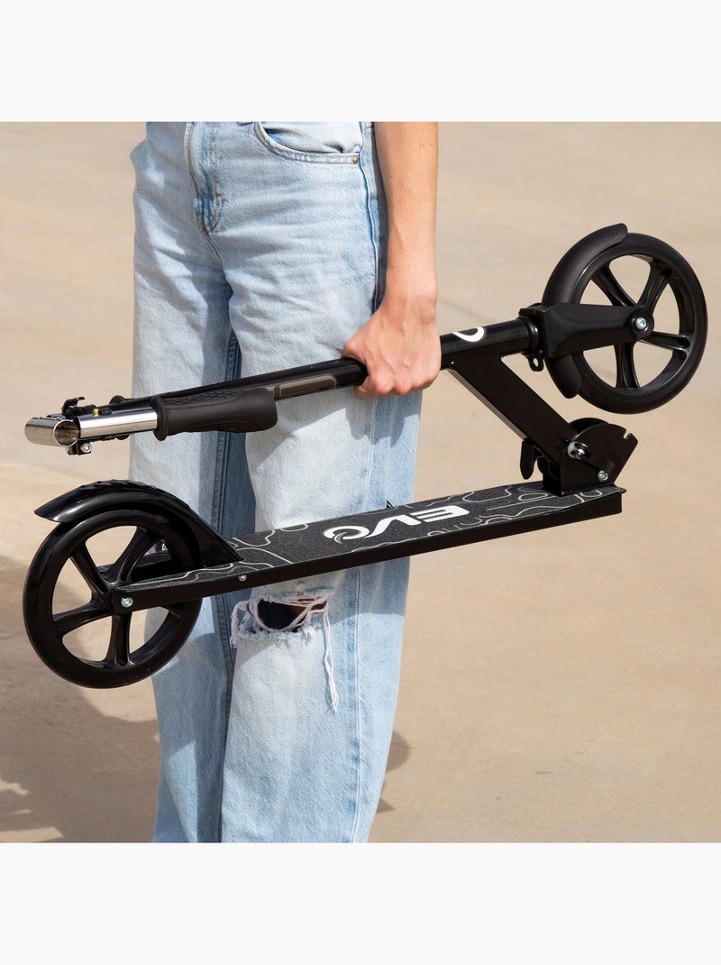 Scooter 2 roues pliable et réglable en hauteur evo Noir - Kiabi
