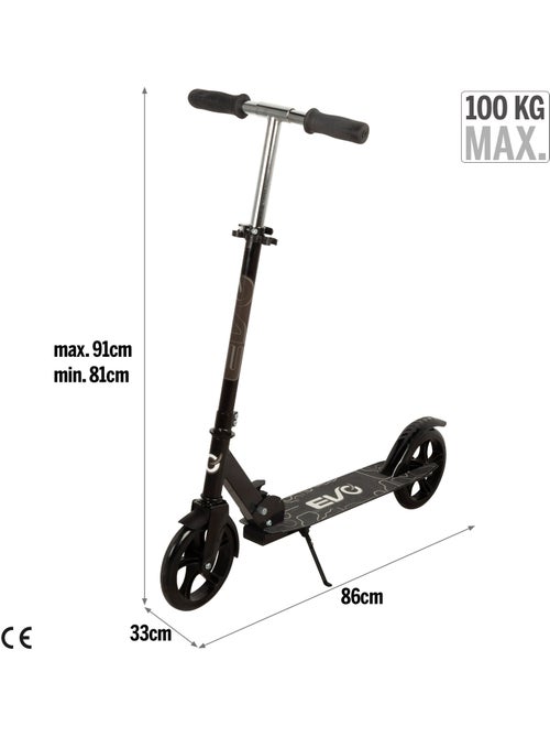 Scooter 2 roues pliable et réglable en hauteur evo - Kiabi