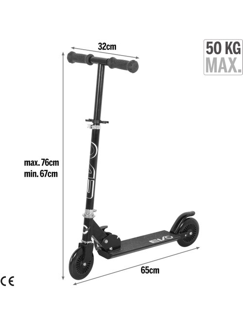 Scooter à 2 roues pliable et réglable evo - Kiabi