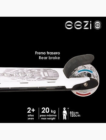 Scooter à 3 roues avec lumières personnalisables eezi
