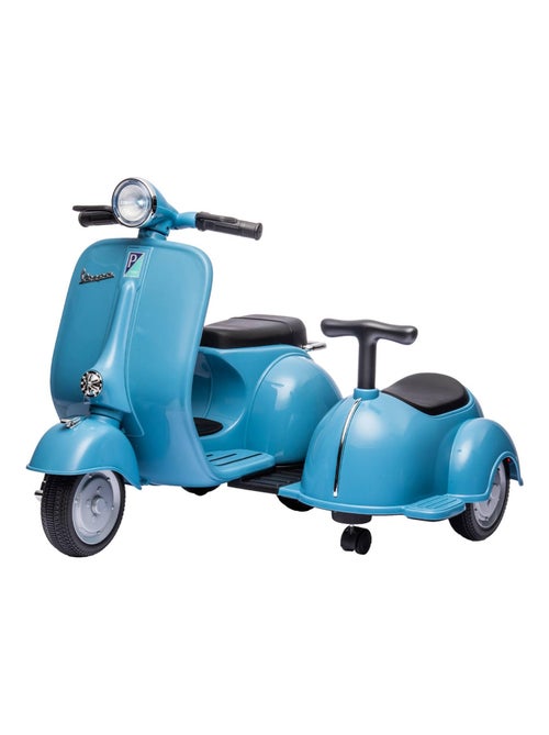 Scooter électrique enfant Vespa 1 place 6V avec porteur - Kiabi