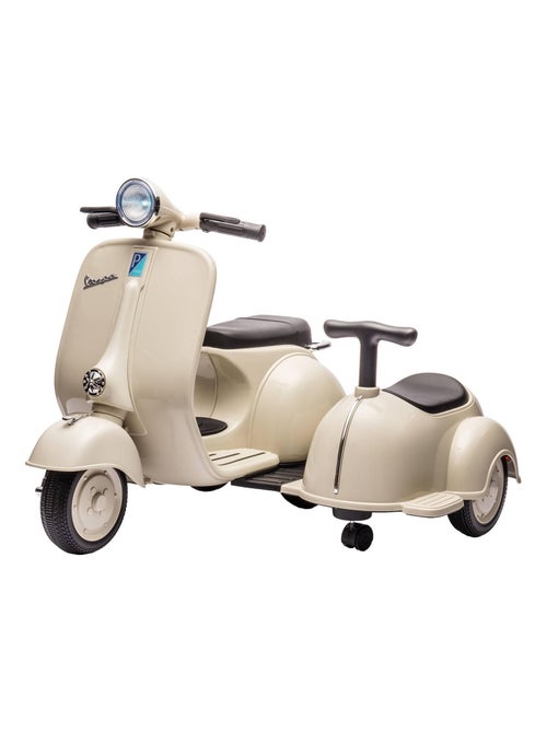 Scooter électrique enfant Vespa 12V, 1 place avec porteur - Kiabi