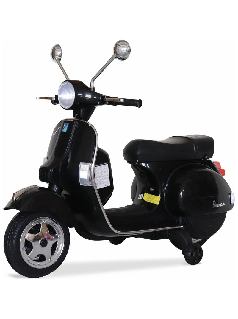 Scooter électrique enfant Vespa 12V, 1 place Noir - Kiabi