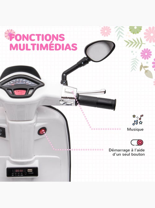 Scooter électrique enfant vespa 6v - nombreux équipements - Kiabi