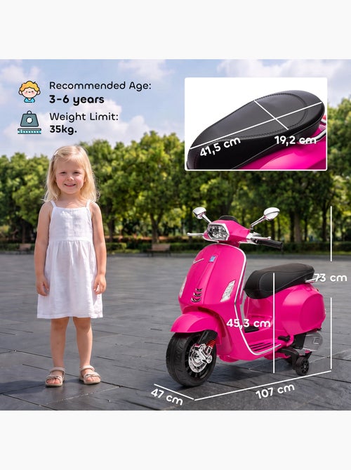 Scooter électrique enfant vespa 6v - nombreux équipements - Kiabi