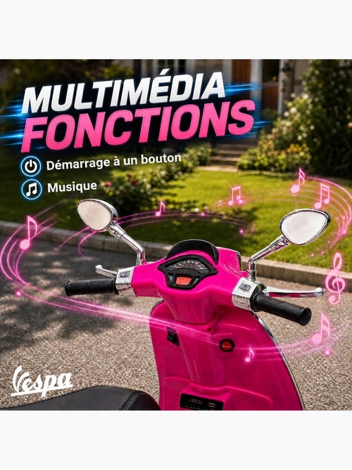 Scooter électrique enfant vespa 6v - nombreux équipements - Kiabi