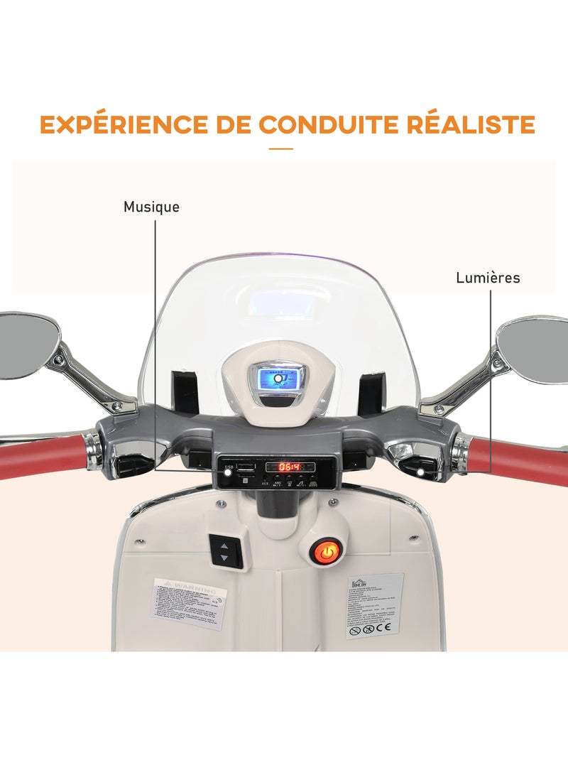 Scooter électrique enfant vespa Beige/Blanc - Kiabi