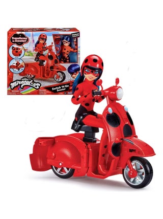 Scooter Miraculous Switch'n go + poupée articulée Ladybug