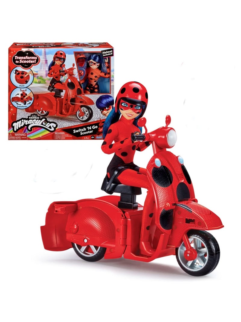 Scooter Miraculous Switch'n go + poupée articulée Ladybug Rouge - Kiabi