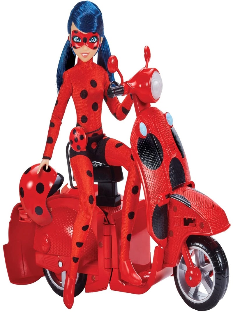 Scooter Miraculous Switch'n go + poupée articulée Ladybug Rouge - Kiabi