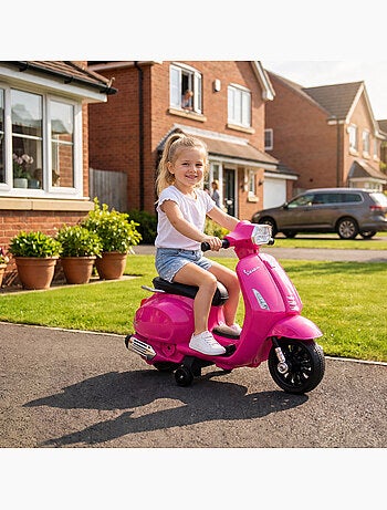 Scooter moto électrique enfant vespa effets lumineux et sonores